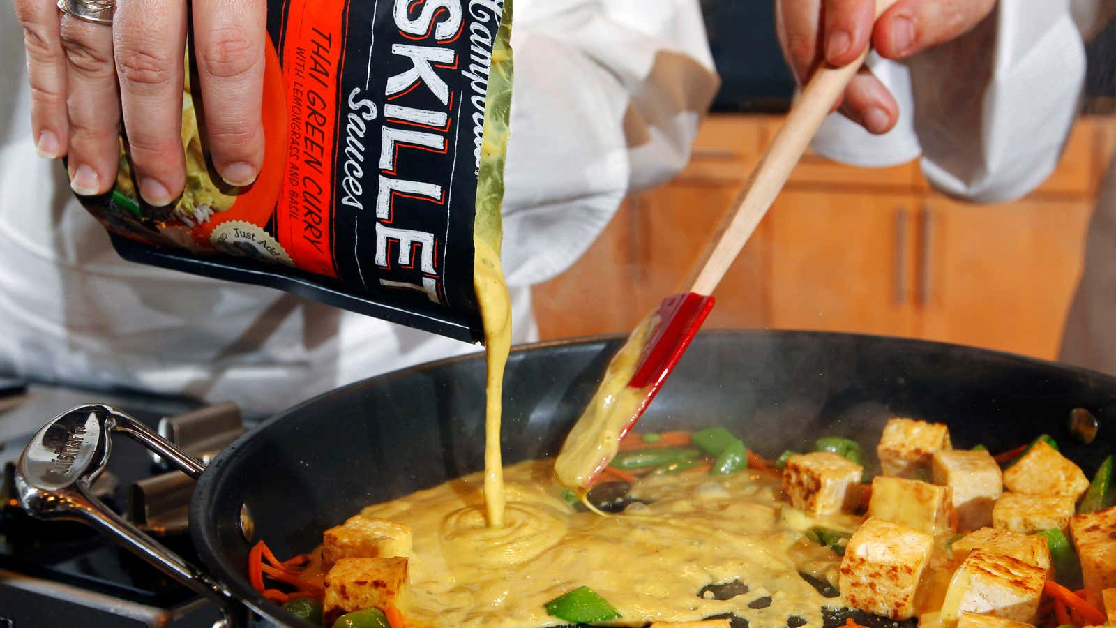 Campbell’s “Green Thai Curry Skillet sauce” is not likely to be robot-approved.