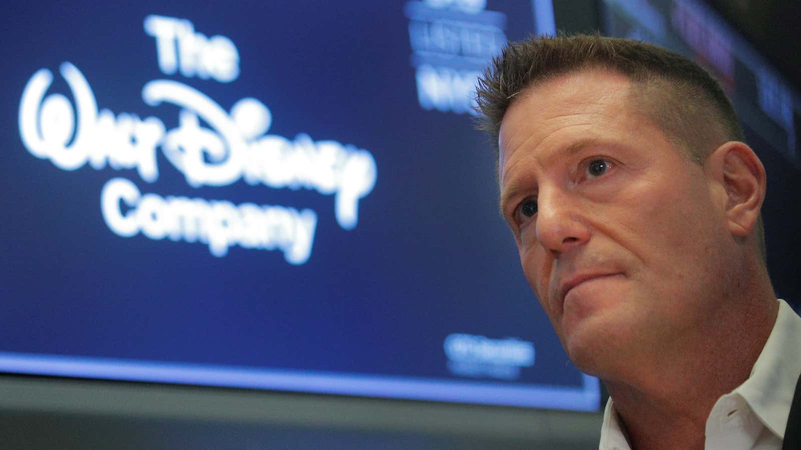 Kevin Mayer, Disney’s head of direct-to-consumer division, on the floor at the New York Stock Exchange (NYSE) in New York, U.S., October 22, 2019. REUTERS/Brendan…