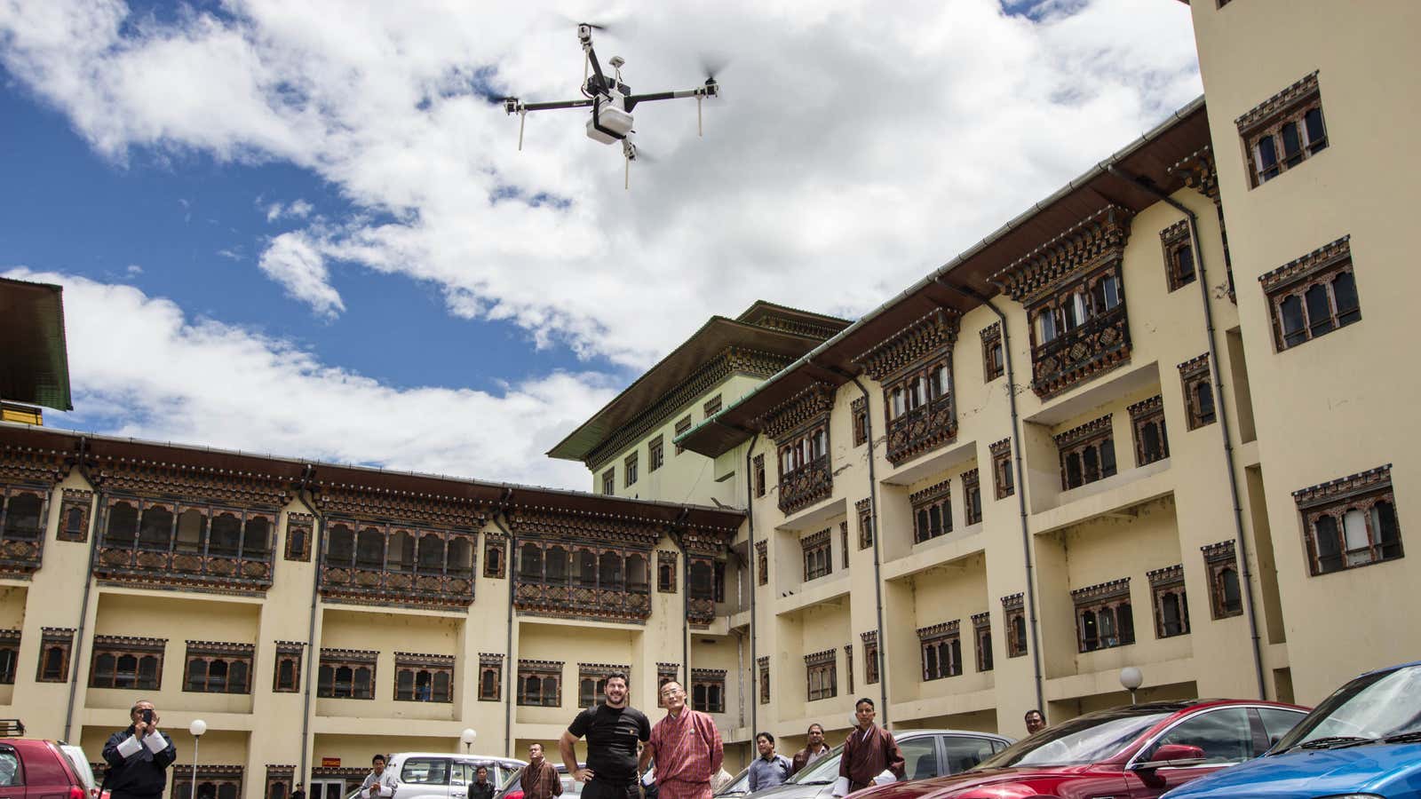 A Matternet drone in action in Bhutan