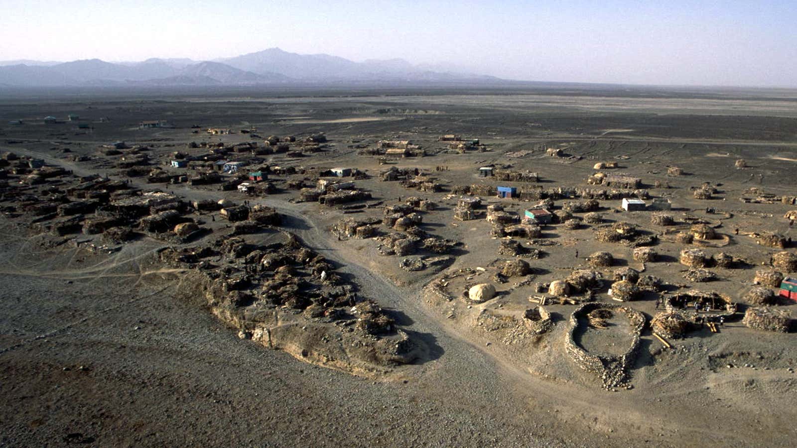 Afar depression, 120 meters below sea level, an arid region near the Eritrean border in Ethiopia