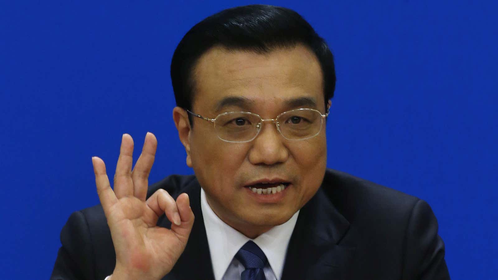Li Keqiang says lower growth is okay by him.