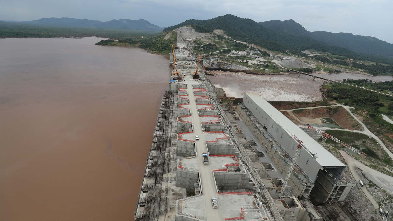 Under construction. Ethiopia’s Grand Renaissance Dam