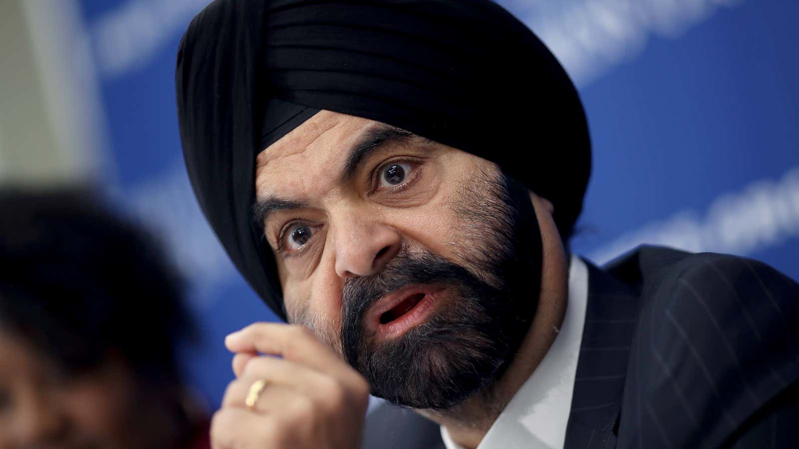 Ajay Banga speaks during a press conference at the National Press Club on Dec. 17, 2018