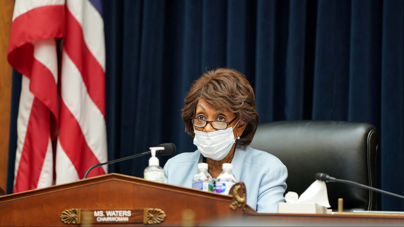 House Financial Services Committee chairwoman Maxine Waters.