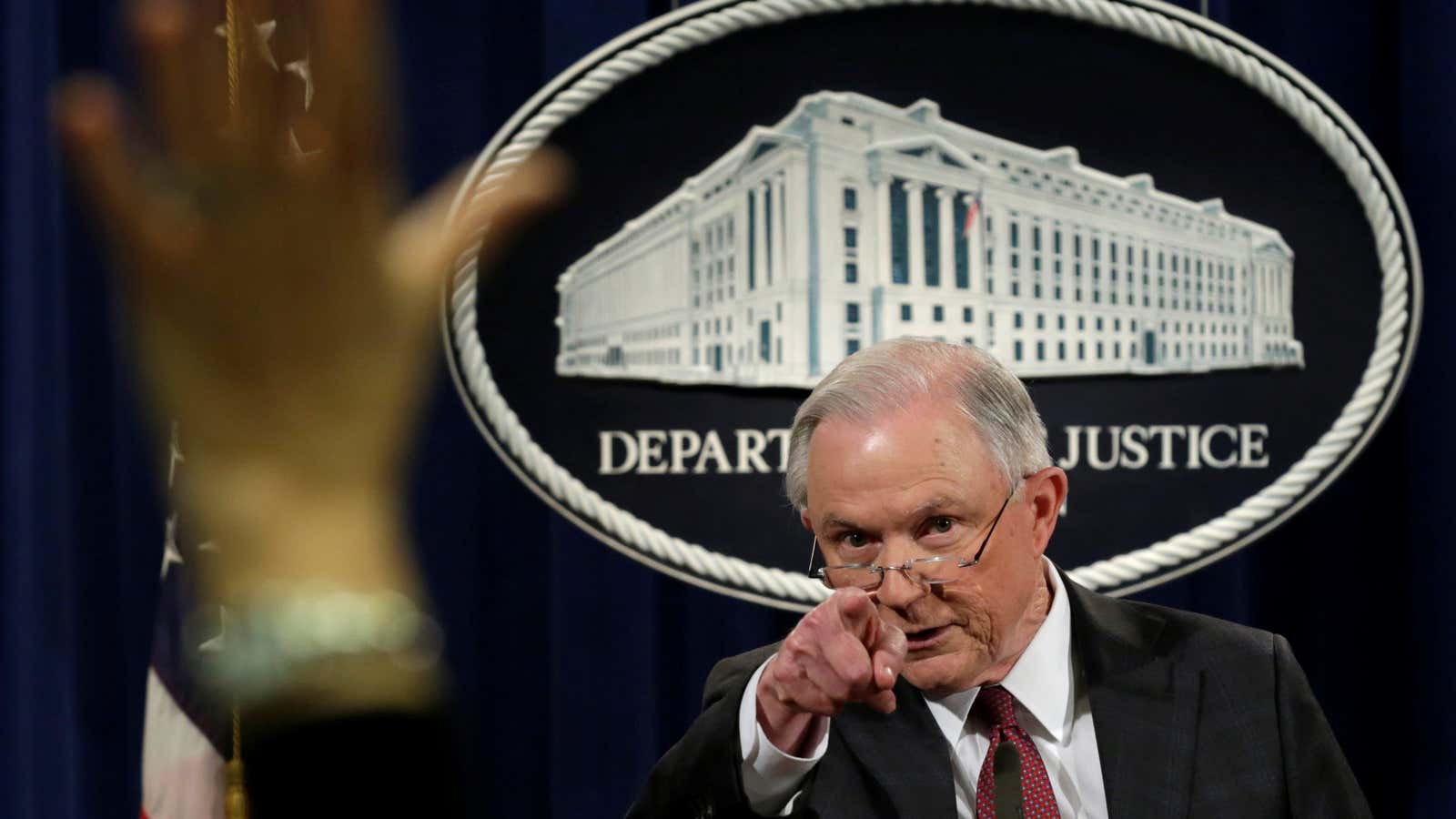 Attorney general Jeff Sessions in March.