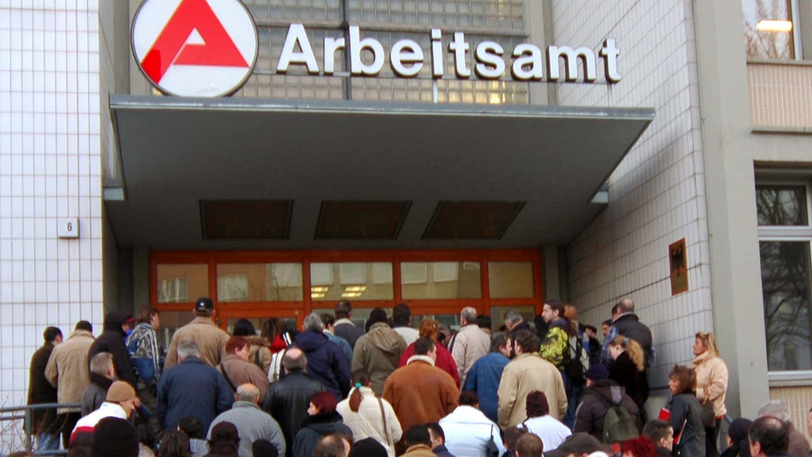 The lines are getting longer at German employment agencies.