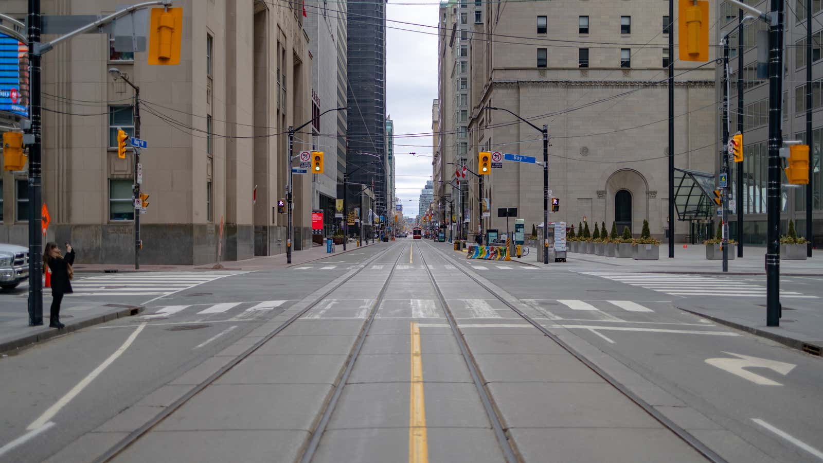 Bay Street in Toronto on March 14, 2020