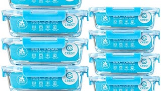 C CREST Glass Meal Prep Containers, [10 Pack] Glass Food...