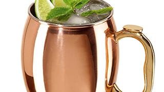 Oggi Moscow Mule Copper Plated Mug with EZ-Grip Handle,...