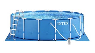 INTEX 28241EH Metal Frame Above Ground Swimming Pool Set:...