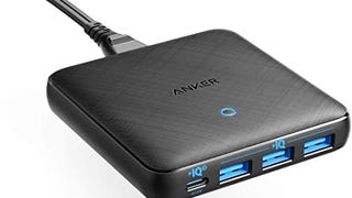 Anker 63W 4 Port PIQ 3.0 & GaN Fast Charger Adapter, PowerPort...
