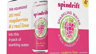 Spindrift Sparkling Water, Raspberry Lime Flavored, Made...