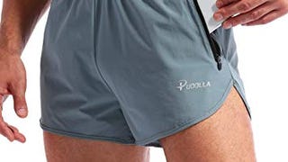 Pudolla Men’s Running Shorts 3 Inch Quick Dry Gym Athletic...