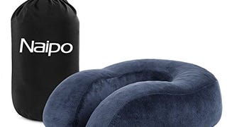 Naipo Travel Pillow Memory Foam Neck Support Pillow Reading...