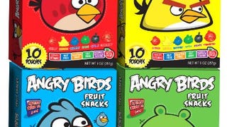 "Angry Birds" Fruit Snacks Combo Case of 4 Boxes RED BLUE...