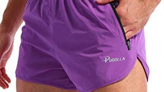 Pudolla Men’s Running Shorts 3 Inch Quick Dry Gym Athletic...