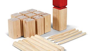 Backyard Champs Wood Kubb Game with Carrying Bag