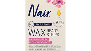 Nair Hair Remover Wax Ready-Strips for Face & Bikini, 40...