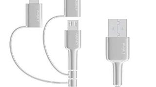 AUKEY 3 in 1 Charging Cable Lightning/USB-C/Micro USB Cable...