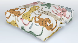 Rainbow Cheetah Outdoor Floor Cushion