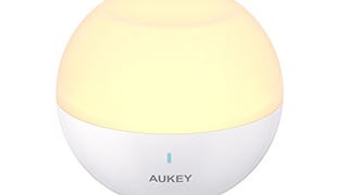 AUKEY Night Light, Rechargeable Table Lamp with RGB Color-...