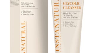 InstaNatural Glycolic Acid Cleanser Face Wash, Brightens,...