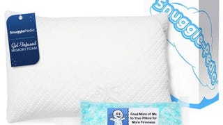 Snuggle-Pedic Gel Memory Foam Cooling Pillow Shredded Memory...