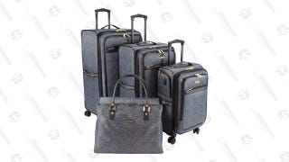 Isaac Mizrahi 3-Piece Spinner Luggage with Matching Tote
