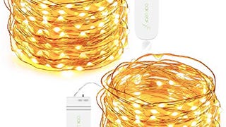 Oak Leaf 30-LED Fairy String Lights, Battery Operated, Warm...