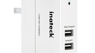 Inateck Dual-Port Compact USB Wall Charger 20W(5V/2.4A...