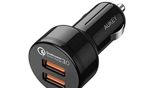 Fast Car Charger, AUKEY 36W Dual Port Quick Charge 3.0...