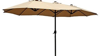 Le Papillon 15 ft Market Outdoor Umbrella Double-Sided...
