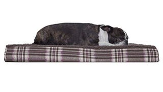Furhaven Pet Bed for Dogs and Cats - Sherpa and Plaid Flannel...