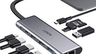AUKEY USB C Hub MacBook Pro 9-in-2, Triple Display with...