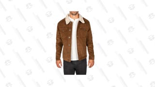 Khaki Sherpa Corduroy Trucker Jacket