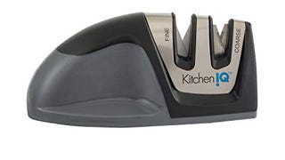 KitchenIQ 50009 Edge Grip 2-Stage Knife Sharpener, Black,...
