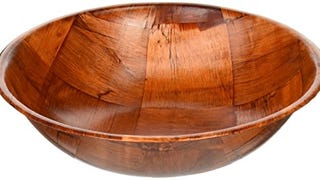 Winco WWB-10 Wooden Woven Salad Bowl, 10-Inch,
