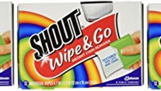 Shout Stain Remover Wipes-12 ct. (Pack of 3)