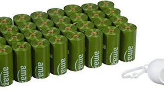 Amazon Basics Dog Poop Bags with Dispenser and Leash Clip,...