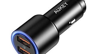 Car Charger Adapter,AUKEY 36W Metal Dual USB Car Charger,...