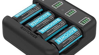 8 Pack CR123A Lithium Batteries,RAVPower 3.7V 850mAh [CAN...