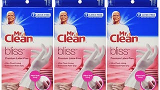 Mr. Clean 243034 Bliss Premium Latex-free Gloves, Large,...