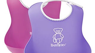 BABYBJORN Soft Bib - Pink/Purple (2 Pack)