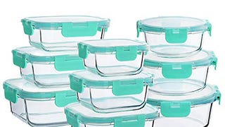 Bayco Glass Food Storage Containers with Lids, [18 Piece]...