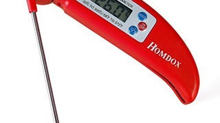 Homdox Instant Read Meat Thermometer with Collapsible Internal...
