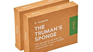 Truman’s Cleaning Sponges - 6 Count (2 Packs of 3); Dual-...