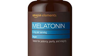 Amazon Elements Melatonin 5mg, Vegan, Helps with occasional...