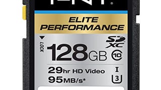 PNY 128GB Elite Performance Class 10 U3 SDXC Flash Memory...