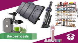 Image for Best Deals of the Day: Whall Slow Juicer, Cordless Vacuum, Personal Microderm, Portable Solar Panel, Shoe Rack & More