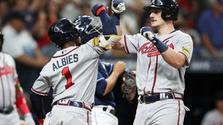 Braves' Spencer Strider gives Sean Murphy his flowers after 3-RBI